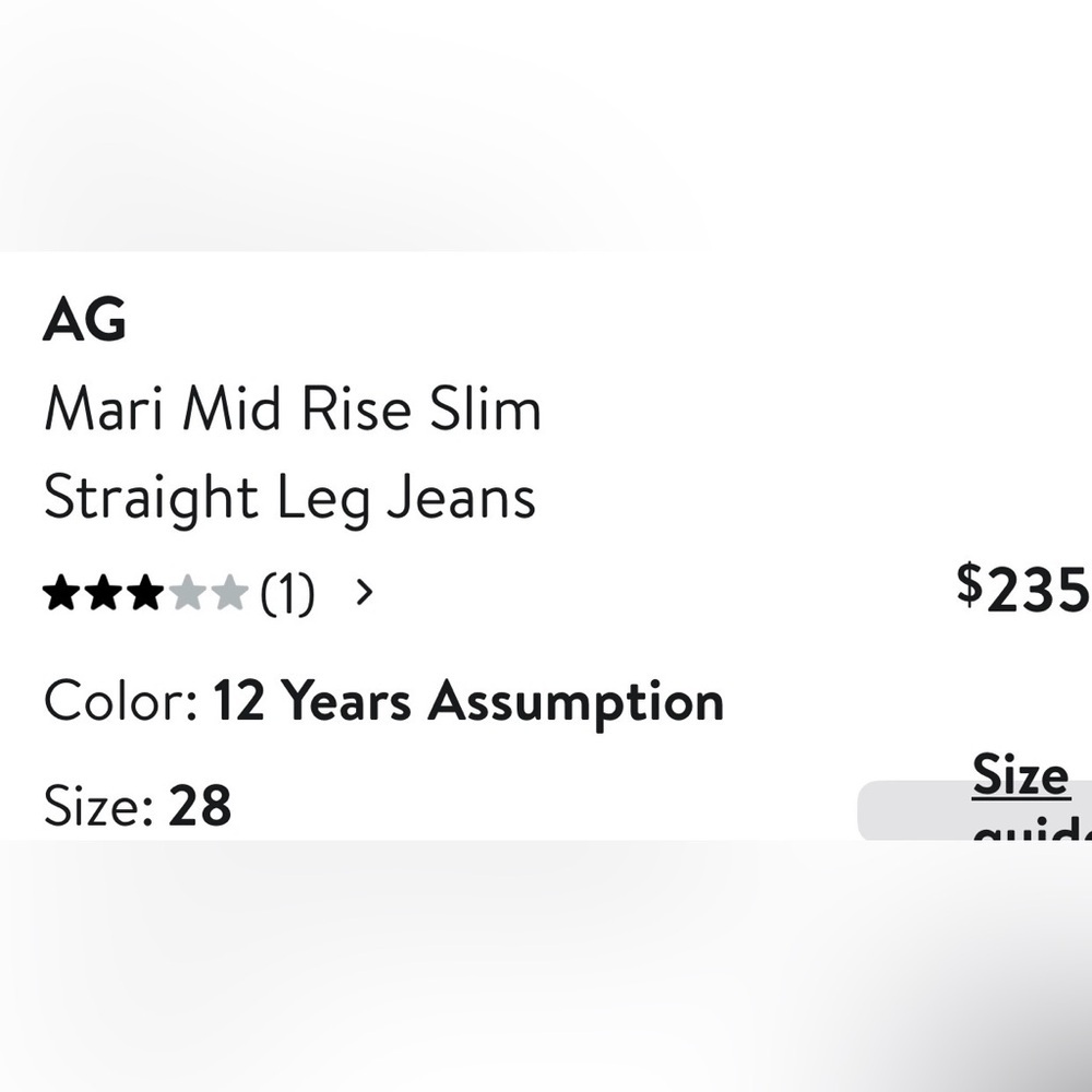 AG Adriano Goldschmied Mid Rise Slim Jeans - Blue - Picture 8 of 8